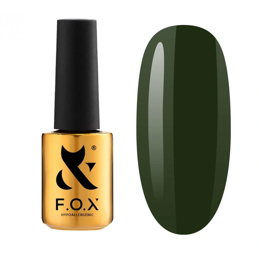 Гель-лак FOX Gel-polish Gold Spectrum 106 темний болотно-зелений, емаль 7 мл