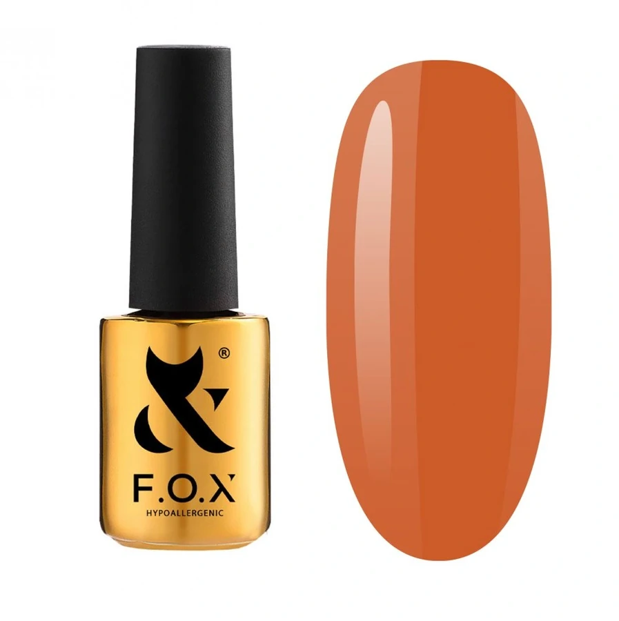 Гель-лак FOX Gel-polish Gold Spectrum 112 морквяний, емаль 7 мл