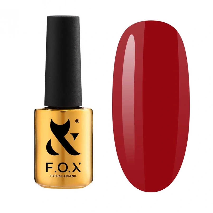 Гель-лак FOX Gel-polish Gold Spectrum 115 вогненний червоний, емаль 7 мл