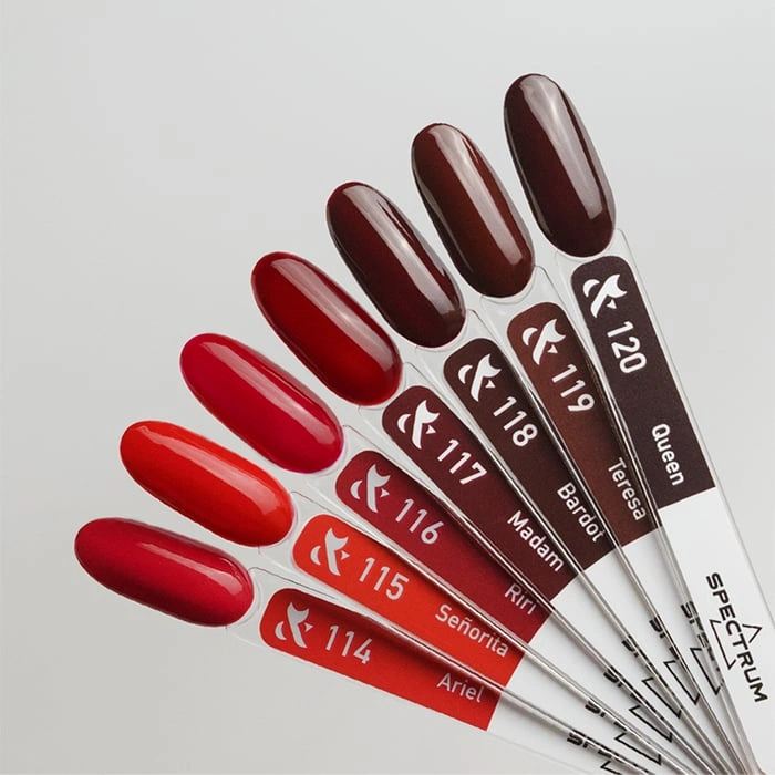 Гель-лак FOX Gel-polish Gold Spectrum 115 вогненний червоний, емаль 7 мл