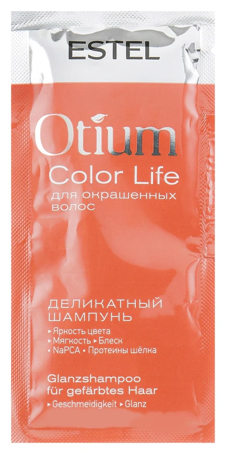 Делікатний шампунь для фарбованого волосся Estel Professional Delicate Shampoo for Colored Hair OTIUM COLOR LIFE 10 мл