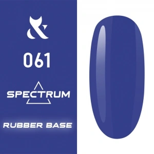 Кольорова база для гель-лаку FOX Spectrum Rubber Base 061 синій 14 мл