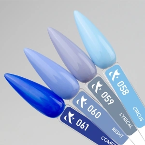 Кольорова база для гель-лаку FOX Spectrum Rubber Base 061 синій 14 мл