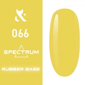 Кольорова база для гель-лаку FOX Spectrum Rubber Base 066 сонячно-жовтий 14 мл