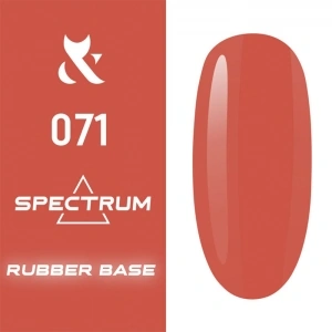 Кольорова база для гель-лаку FOX Spectrum Rubber Base 071 кораловий 14 мл