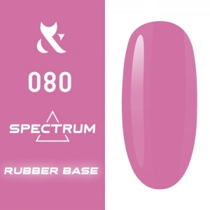 Кольорова база для гель-лаку FOX Spectrum Rubber Base 080 рожевий 14 мл