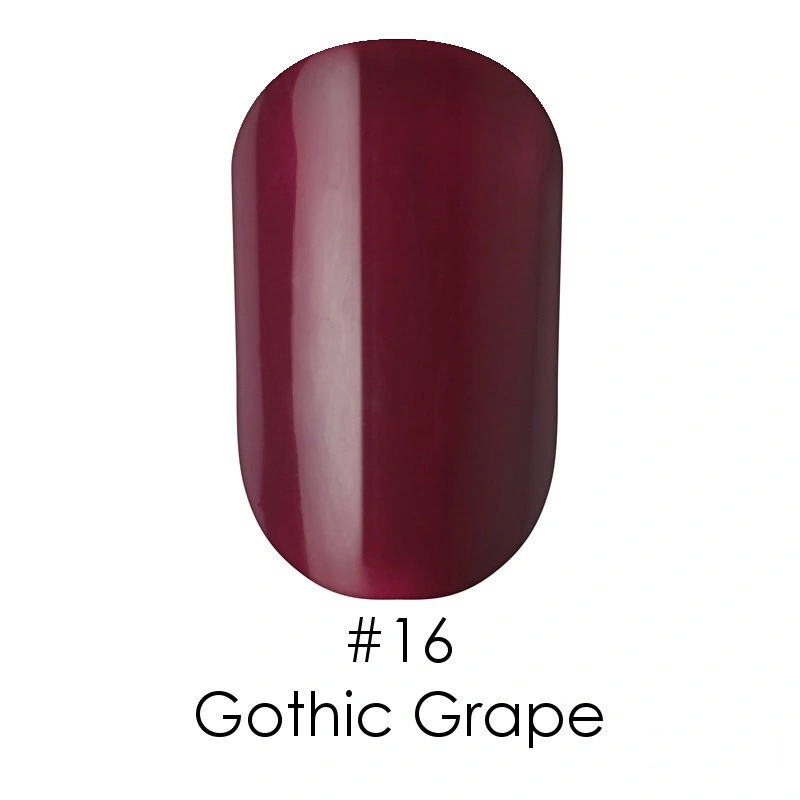 Гель-лак Naomi Gel Polish №16 Gothic Grape фіолетово-баклажановий, емаль 12 мл