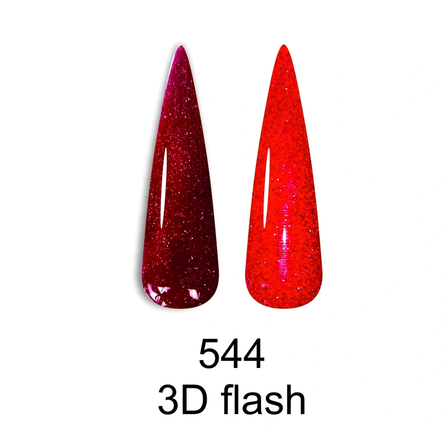 Гель-лак Canni Gel Polish Disco 3D Flash №544 іскристий червоний, світловідбивний 7.3 мл