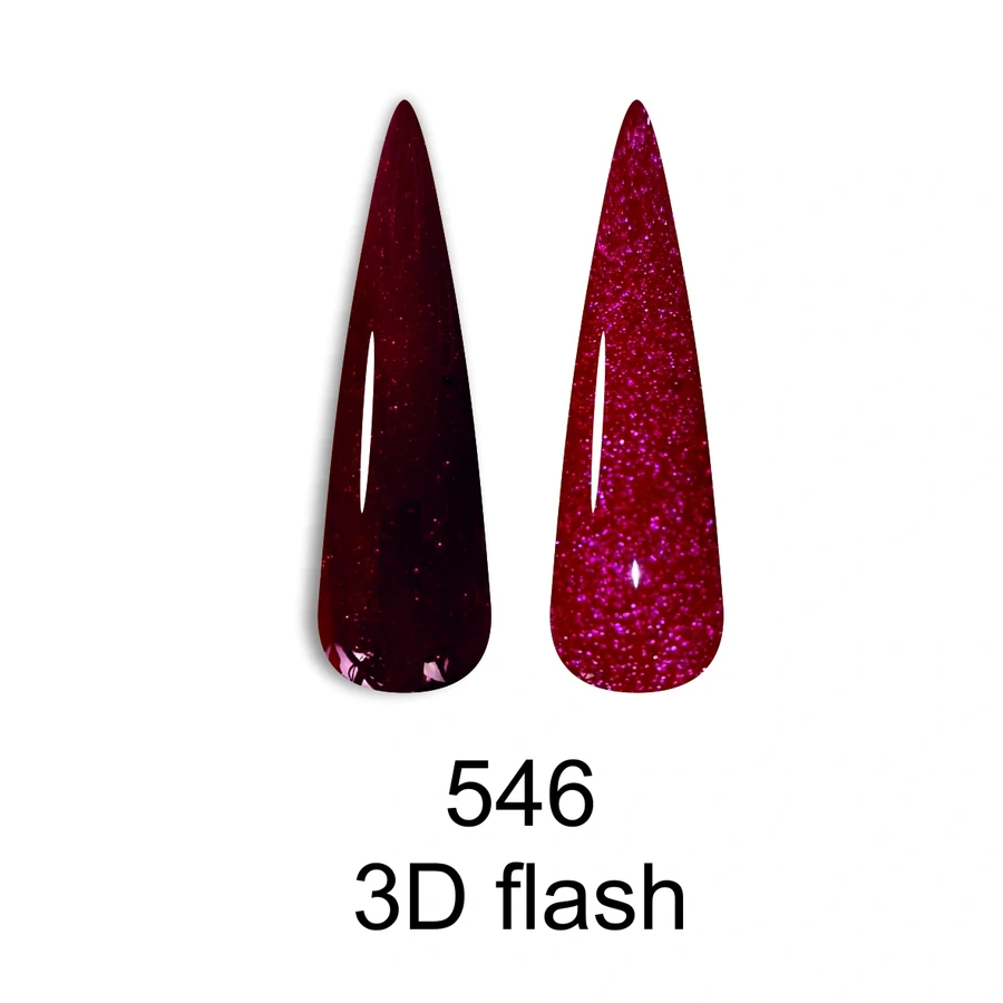Гель-лак Canni Gel Polish Disco 3D Flash №546 бордовий, світловідбивний 7.3 мл