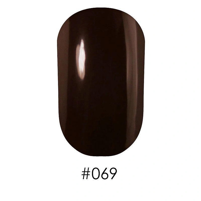 Лак Naomi Nail Lacquer 069 Naomi чорний коричневий, емаль 12 мл
