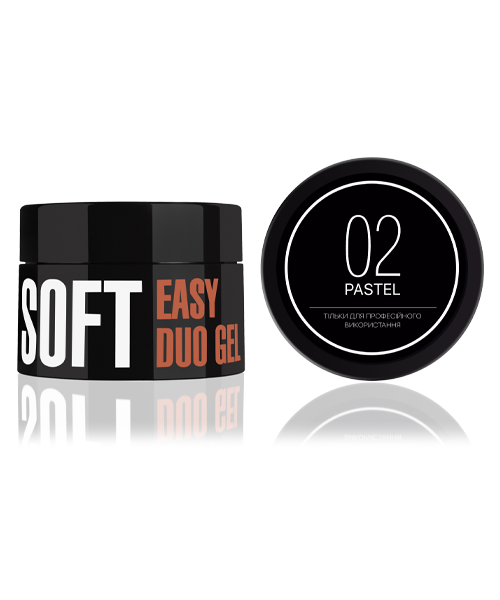 Професійна акрилово-гелева система Kodi Easy Duo Gel Soft Pastel 02 універсальний відтінок рожевого нюду 35 г