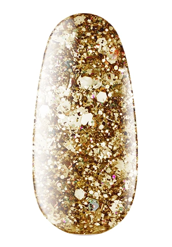 Гель для дизайну Kodi Funny Gel №14 блискучий золотий мікс 4 мл