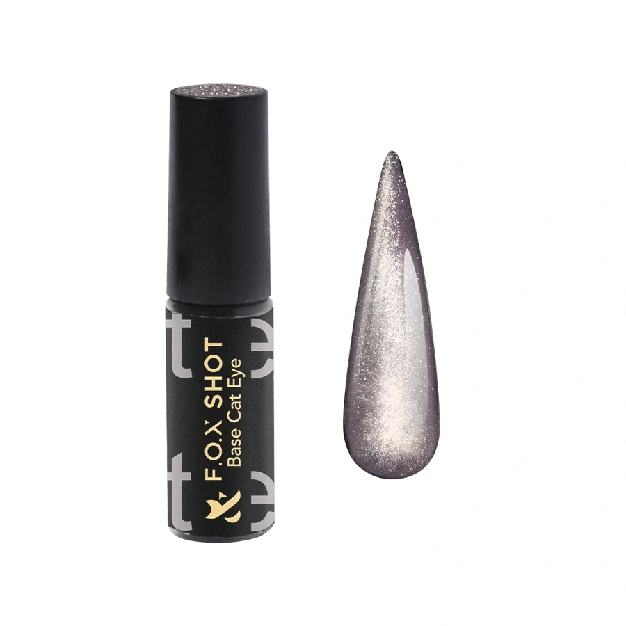 Кольорова база для гель-лаку FOX SHOT Base Cat Eye 003 світло-рожевий, магнітний 5 г