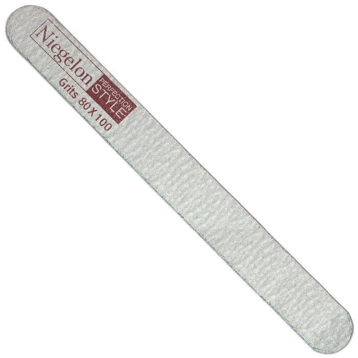 Пилка для штучних нігтів Niegelon Nail File Straight 6-0303 80/100 грит