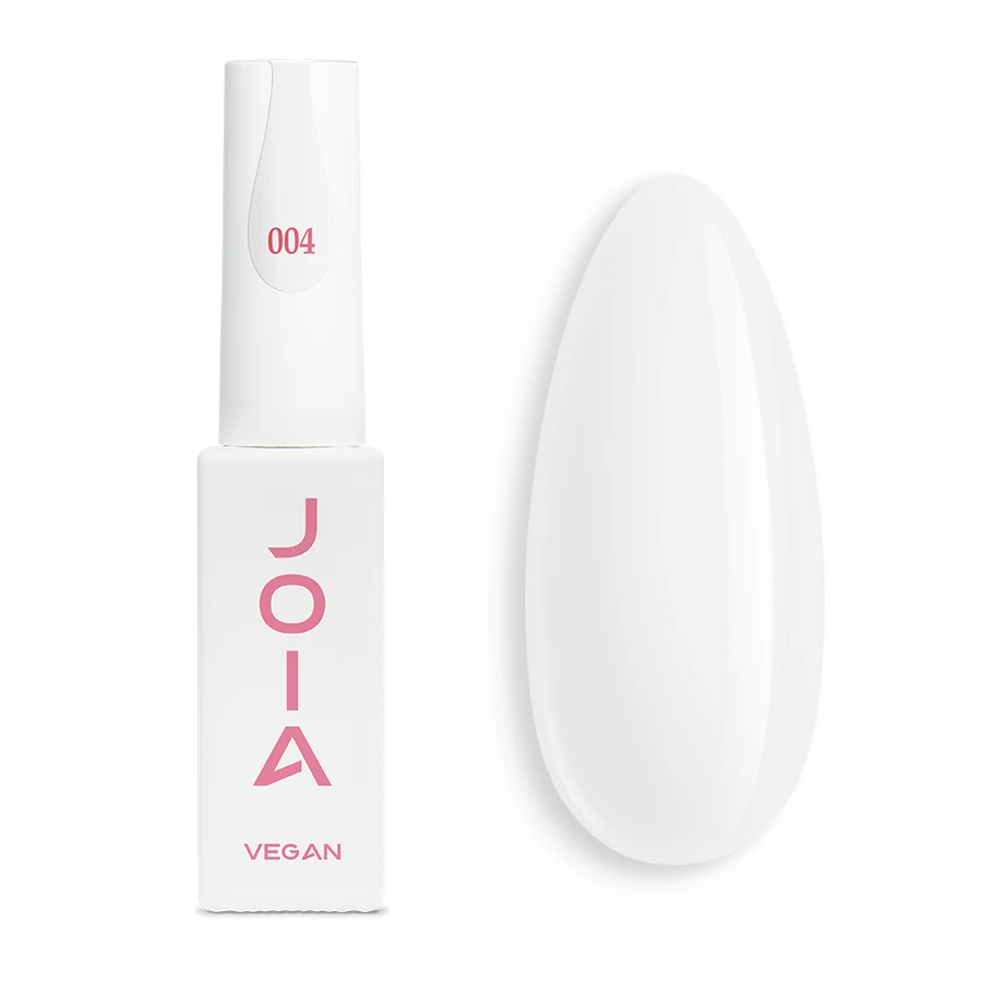 Гель-лак JOIA Vegan 004 напівпрозорий молочно-білий, емаль 6 мл