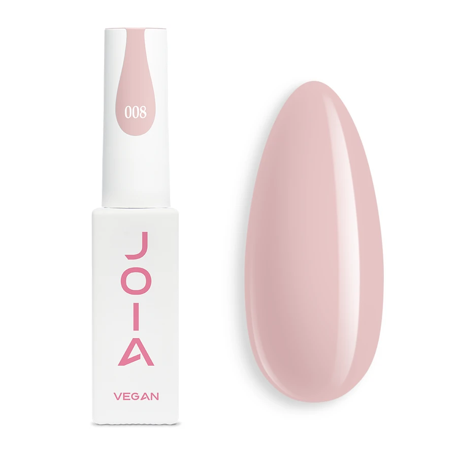 Гель-лак JOIA Vegan 008 ніжно-рожевий, емаль 6 мл