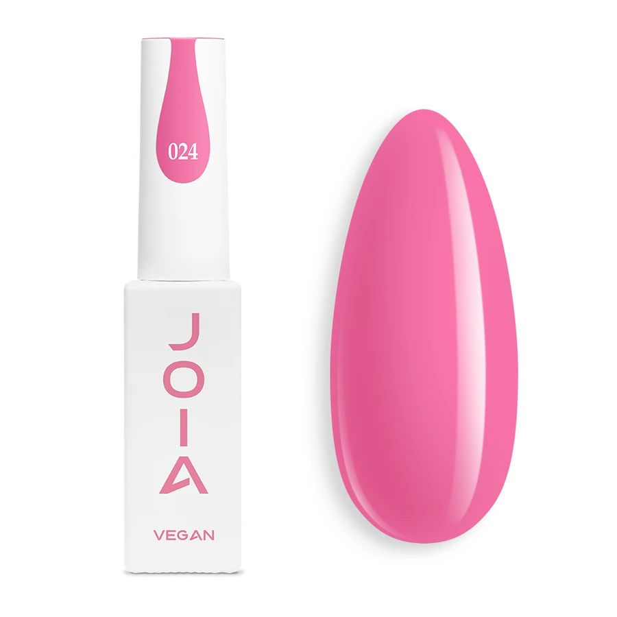 Гель-лак JOIA Vegan 024 насичений квітковий рожевий, емаль 6 мл