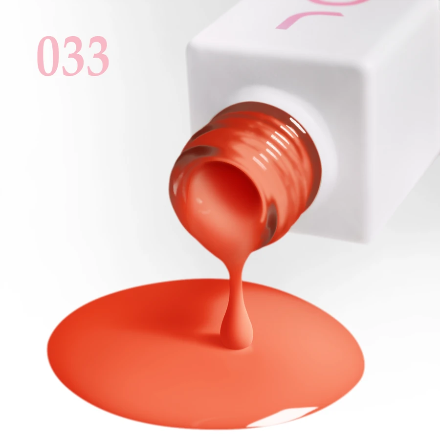 Гель-лак JOIA Vegan 033 червоний, емаль 6 мл