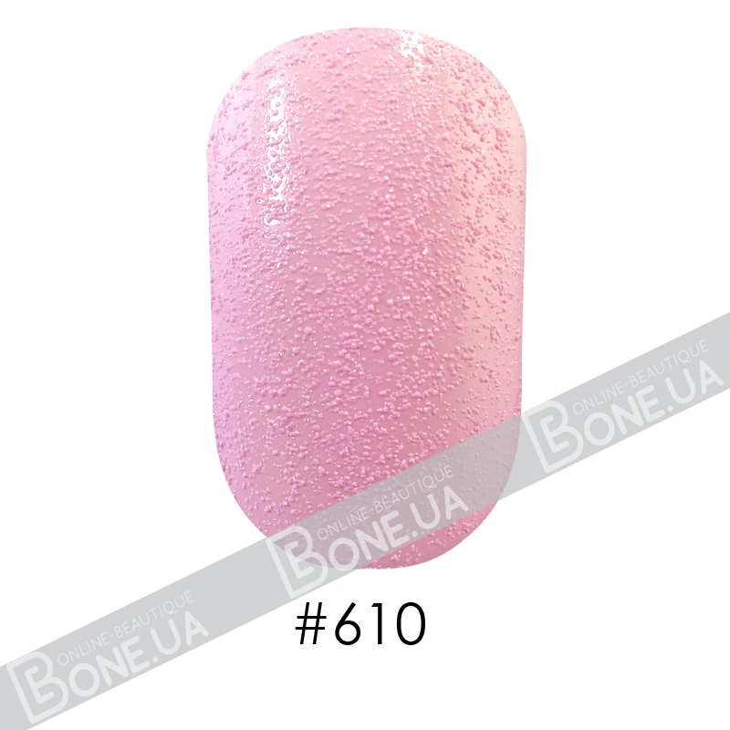 Лак Naomi Nail Lacquer 610 Naomi матовий блідо-рожевий, текстурний 12 мл