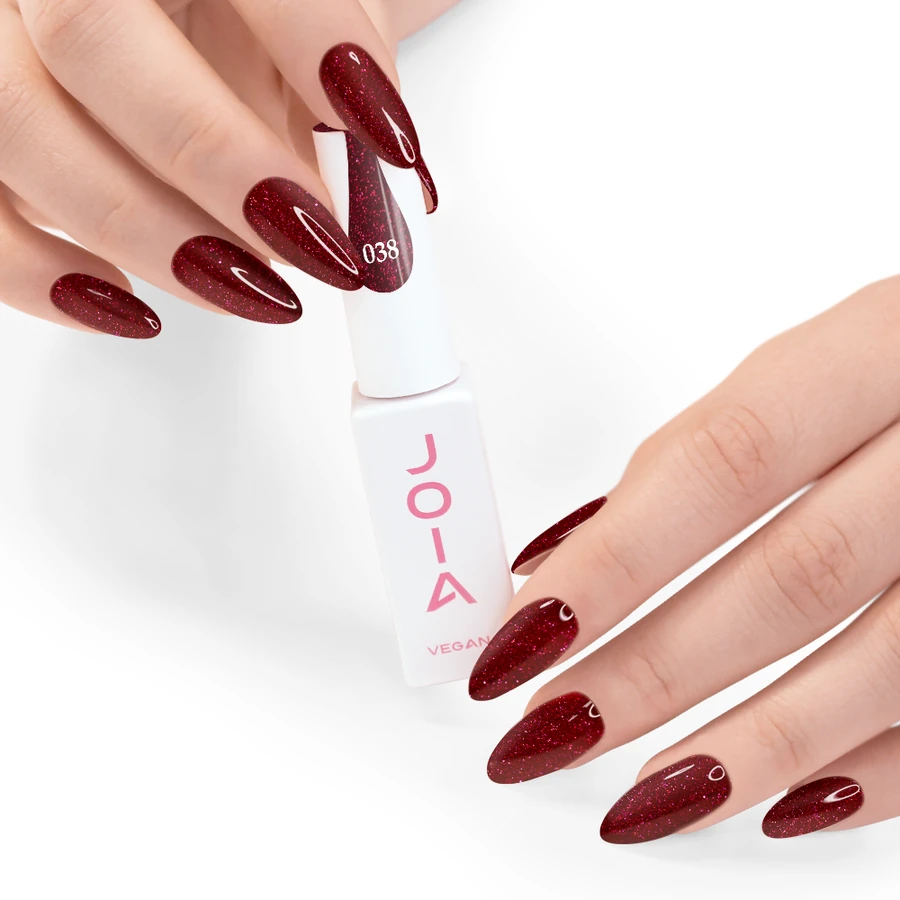 Гель-лак JOIA Vegan 038 вишневий, емаль 6 мл