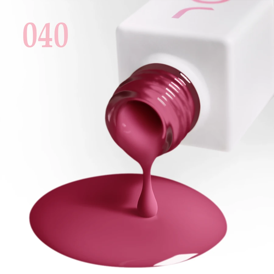 Гель-лак JOIA Vegan 040 бордовий, емаль 6 мл