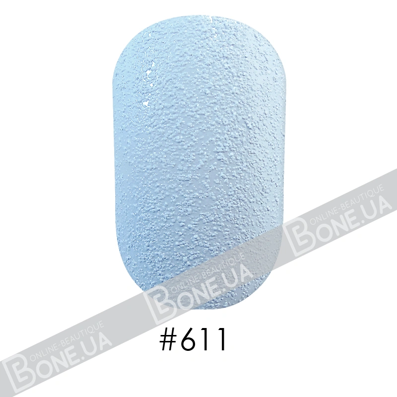 Лак Naomi Nail Lacquer 611 Naomi матовий блакитно-блакитний, текстурний 12 мл