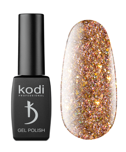 Гель-лак Kodi Gel Polish PL05 попелястий, із золотистим світловідбиваючим шиммером 8 мл