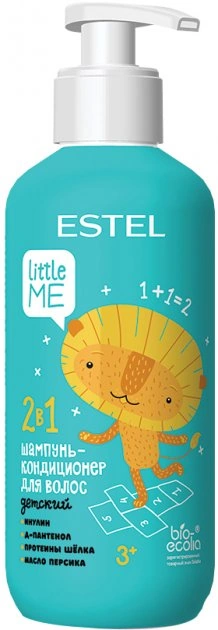 Дитячий шампунь-кондиціонер Estel Professional Little Me Shampoo-Conditioner for Kids 2in1 Д-пантенол, протеїни шовку, олія персика 300 мл