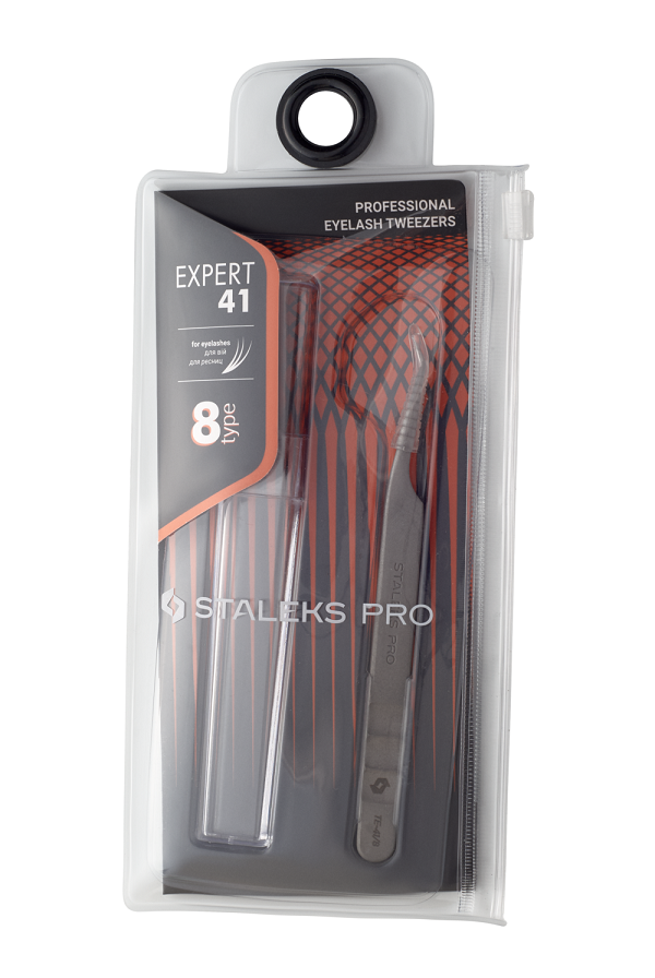 Пінцет для вій Staleks Pro EXPERT 41 TE-41/8
