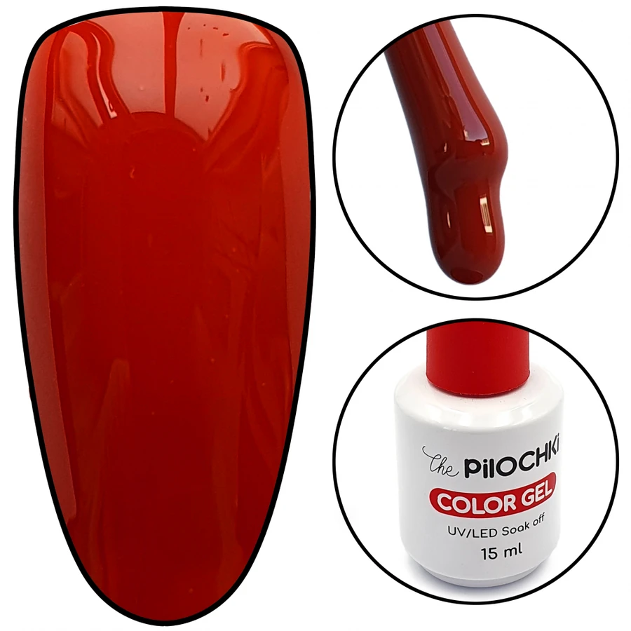 Гель-лак ThePilochki Gel Polish №225 червоно-бордовий, емаль 15 мл