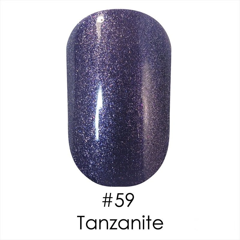 Гель лак Naomi Gel Polish №59 Tanzanite фіолетово-сливовий блискучий металік 12 мл