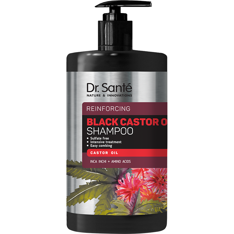 Шампунь Армуючий з касторовою олією Dr.Sante Black Castor Oil Shampoo 1000 мл