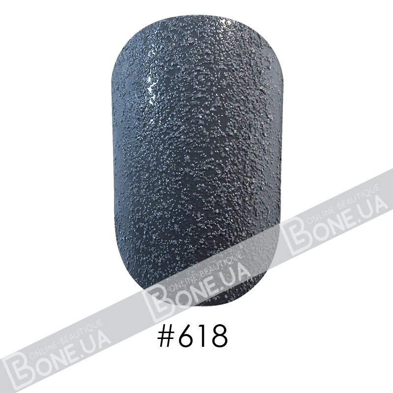 Лак Naomi Nail Lacquer 618 Naomi матовий темно-синій, текстурний 12 мл