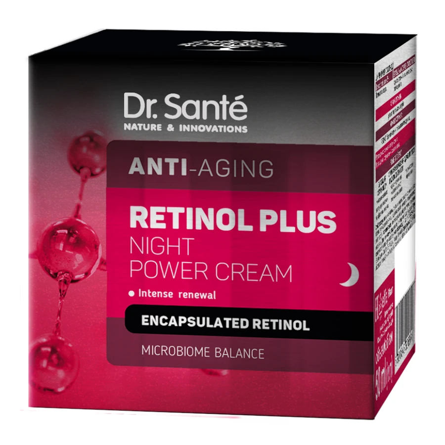 Нічний крем посиленої дії з ретинолом Dr.Sante Retinol Plus Night Power Cream 50 мл