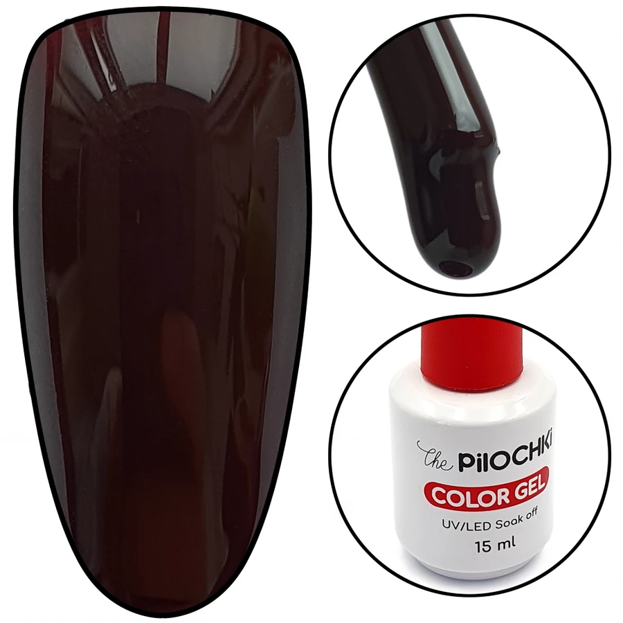 Гель-лак ThePilochki Gel Polish №555 вербово-коричневий, емаль 15 мл