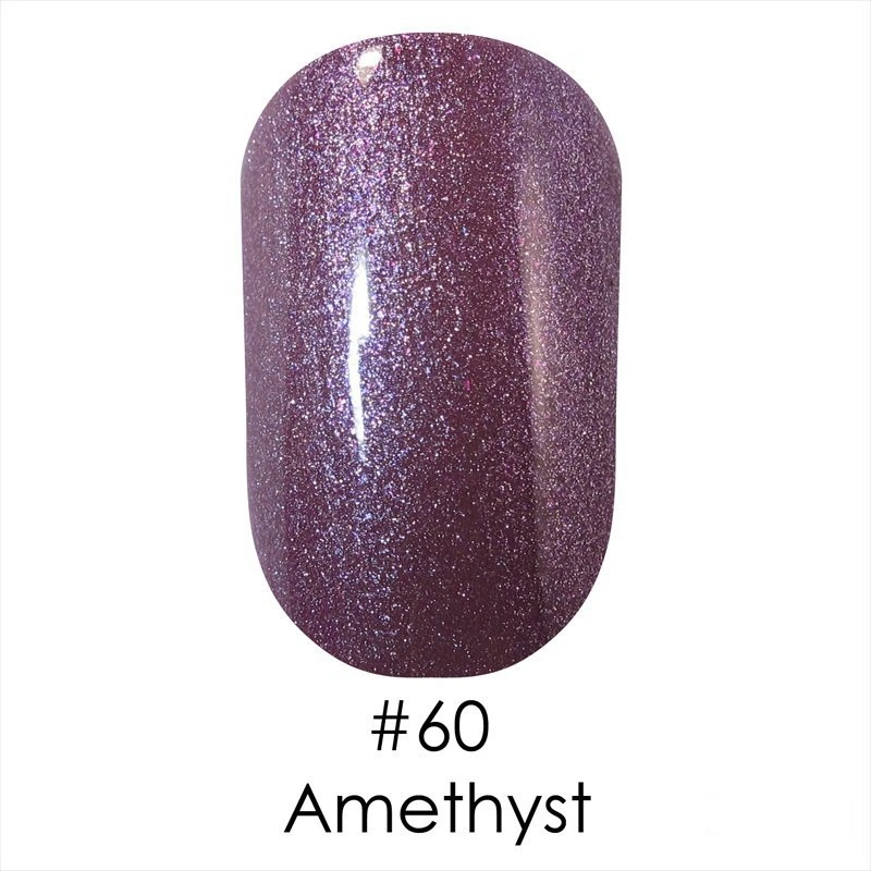 Гель лак Naomi Gel Polish №60 Amethyst лилово-фіолетовий блискучий металік 12 мл