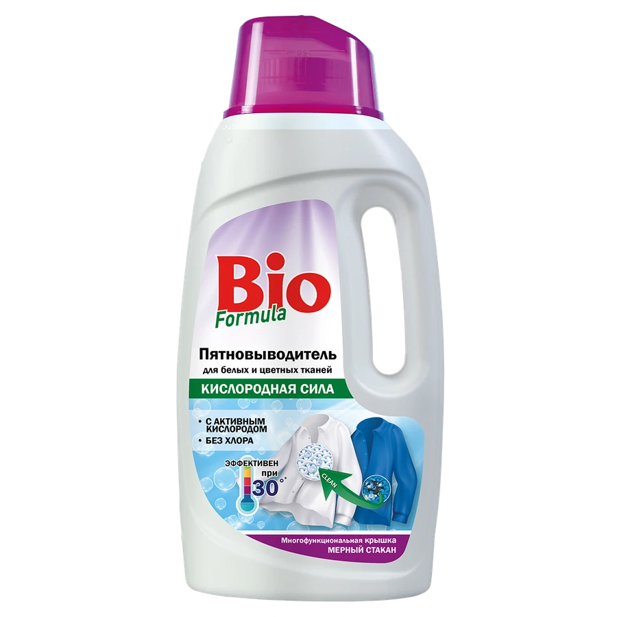 BIO Formula Виведення плям для білих і кольорових тканин Киснева сила 1500 мл