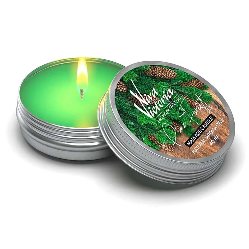 Масажна свічка для манікюру "Хвойний ліс" Viva Victoria Massage Candle Pine Forest 40 мл
