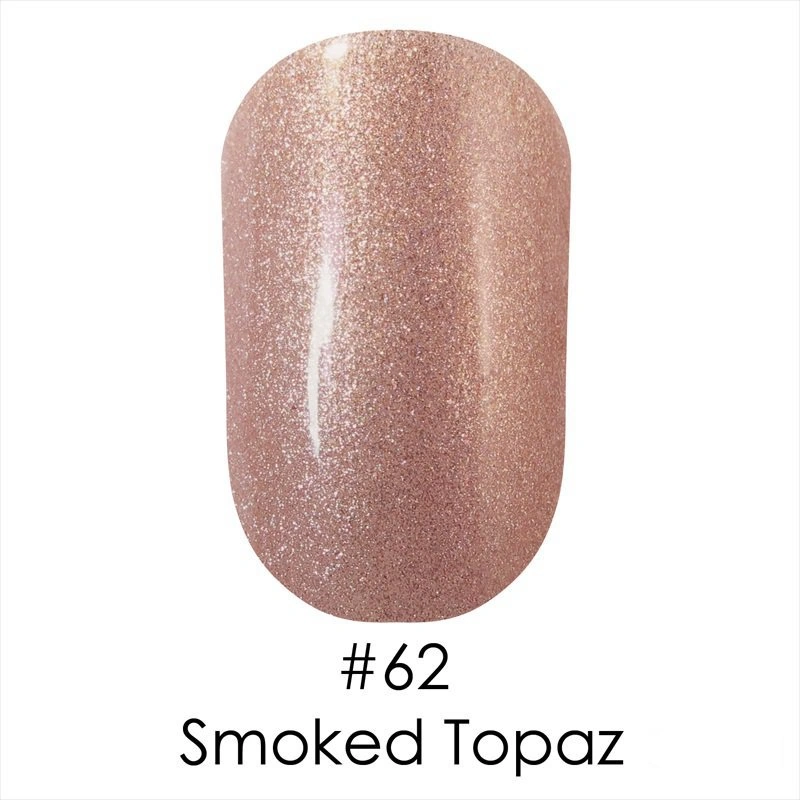 Гель лак Naomi Gel Polish №62 Smoked Topaz кремово-бежевий блискучий металік 12 мл