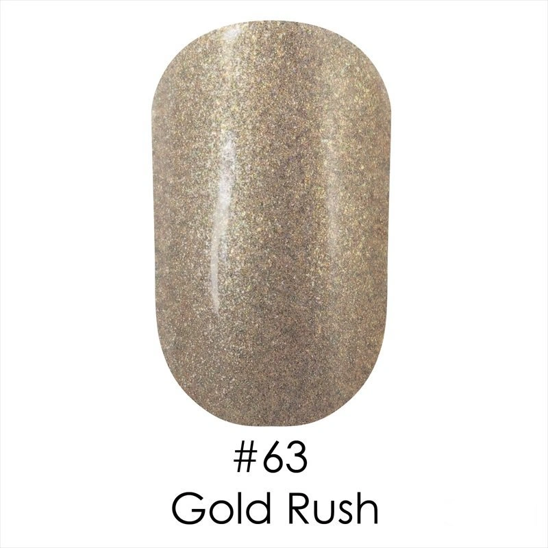 Гель лак Naomi Gel Polish №63 Gold Rush мідно-золотистий блискучий металік 12 мл