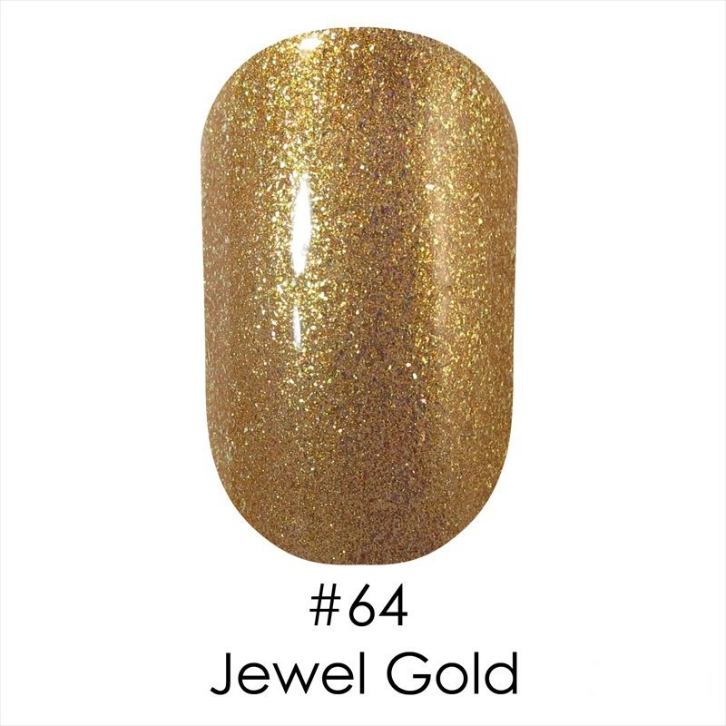 Гель лак Naomi Gel Polish №64 Jewel Gold Topoz медово-золотий блискучий металік 12 мл