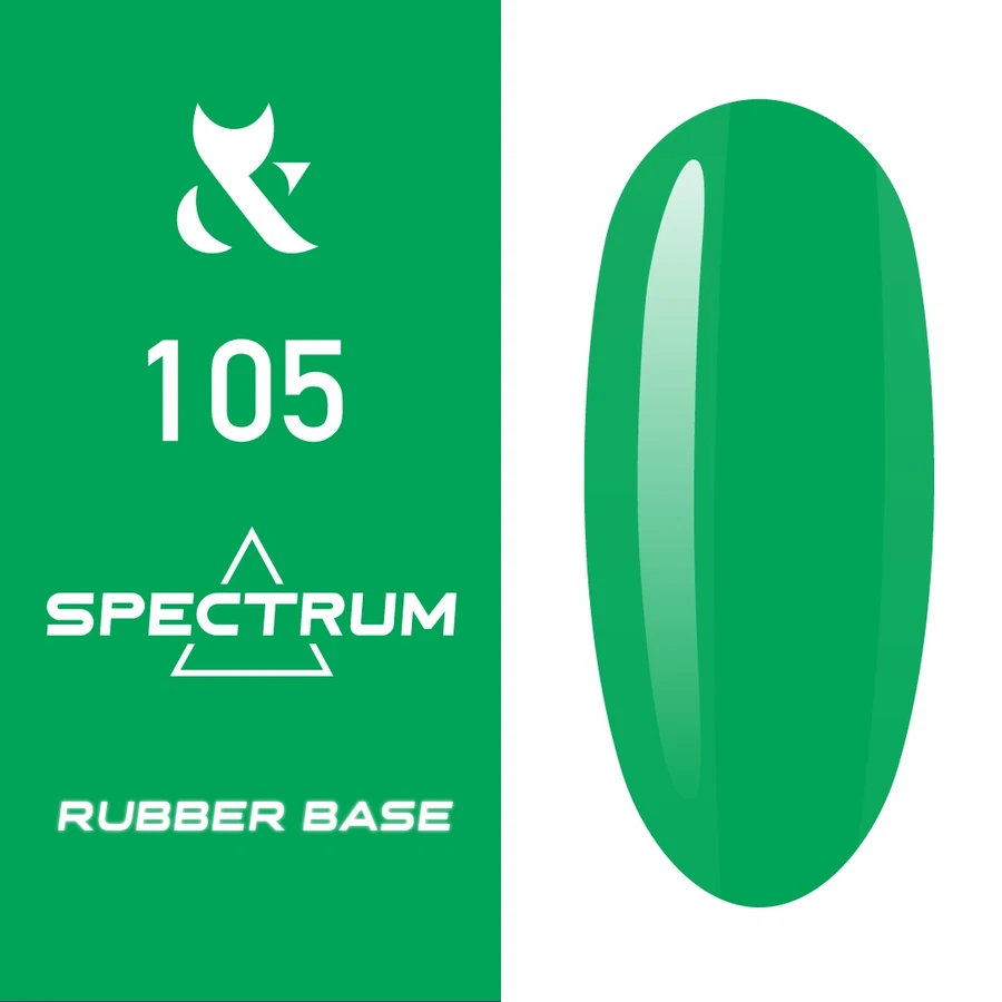 Кольорова каучукова база FOX Spectrum Rubber Base 105 яскравий зелений, емаль 14 мл