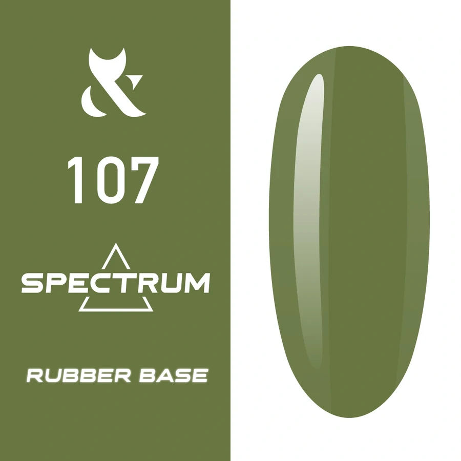 Кольорова каучукова база FOX Spectrum Rubber Base 107 хакі, емаль 14 мл