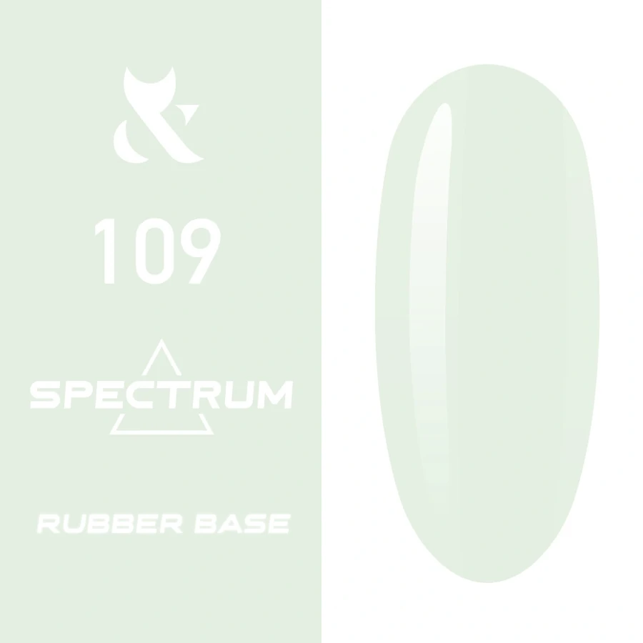 Кольорова каучукова база FOX Spectrum Rubber Base 109 світлий тиффані, емаль 14 мл