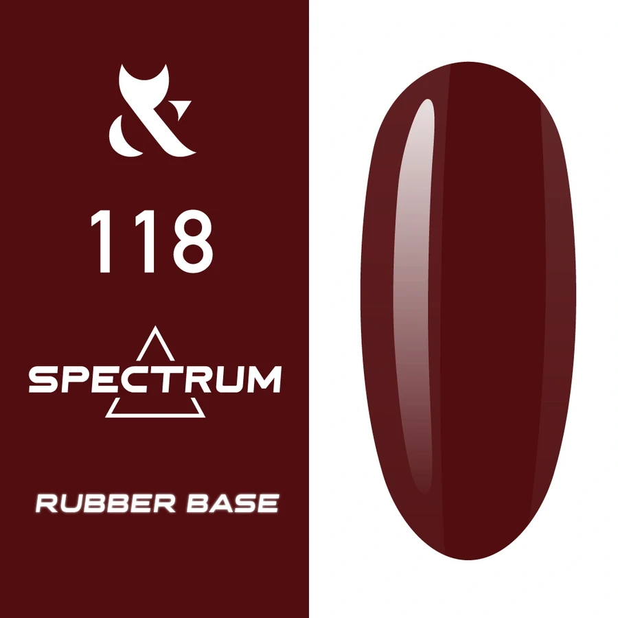 Кольорова каучукова база FOX Spectrum Rubber Base 118 чорне бордо, емаль 14 мл