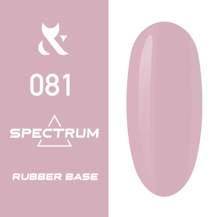 Кольорова каучукова база FOX Spectrum Rubber Base 081 лилово-рожевий, емаль 14 мл