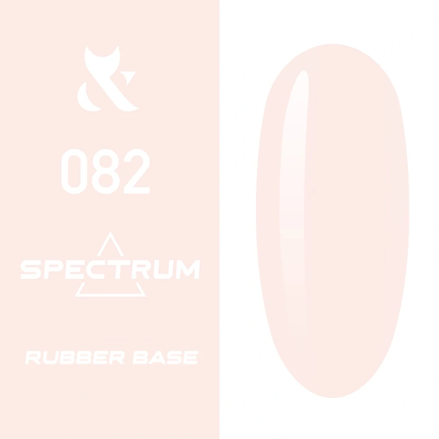 Кольорова каучукова база FOX Spectrum Rubber Base 082 світлий рожево-бежевий, емаль 14 мл