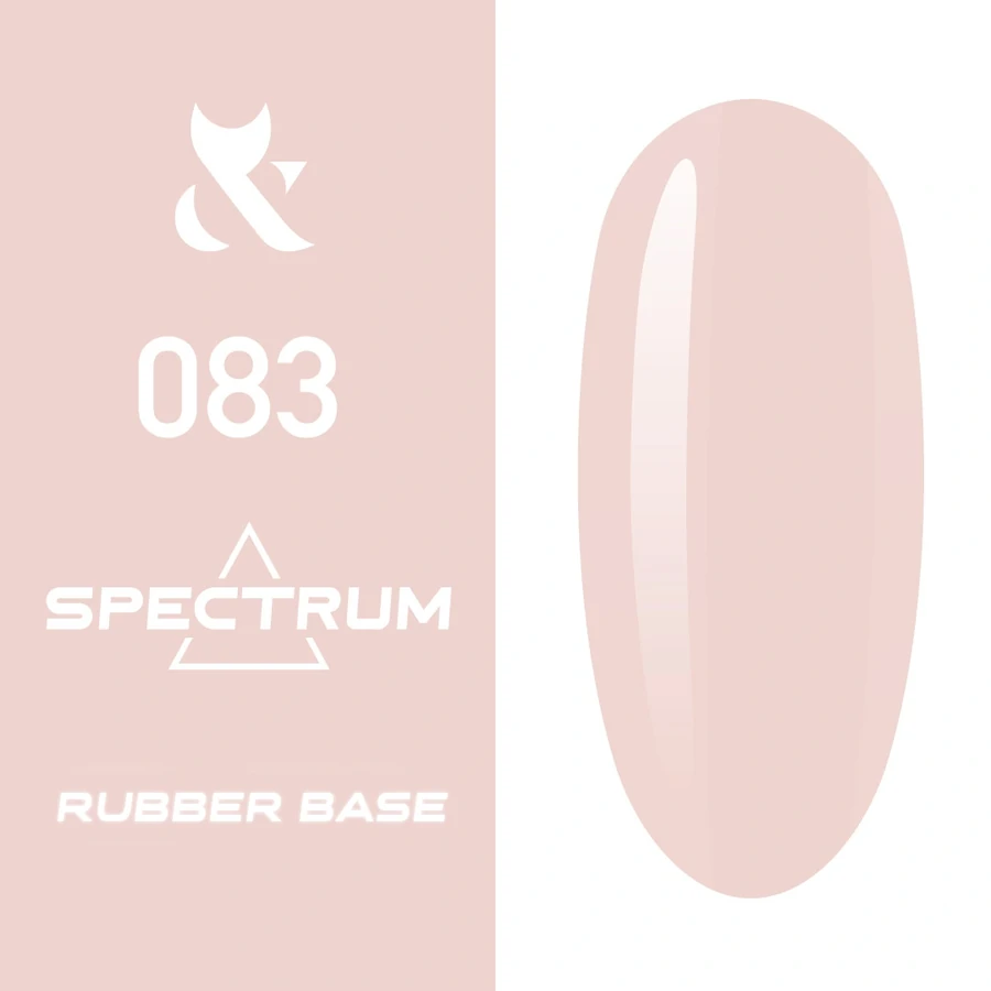 Кольорова каучукова база FOX Spectrum Rubber Base 083 рожево-бежевий, емаль 14 мл
