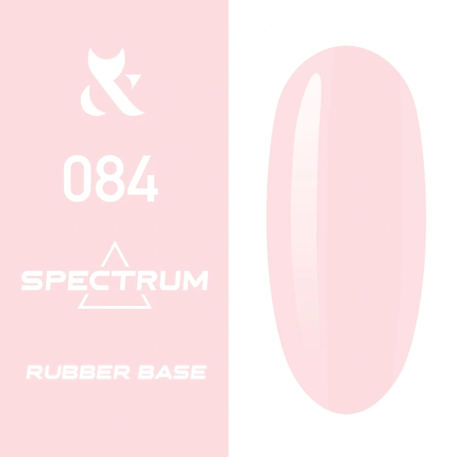 Кольорова каучукова база FOX Spectrum Rubber Base 084 світло-рожевий, емаль 14 мл