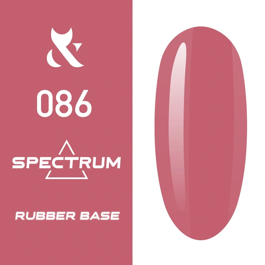 Кольорова каучукова база FOX Spectrum Rubber Base 086 рожевий-марсала, емаль 14 мл